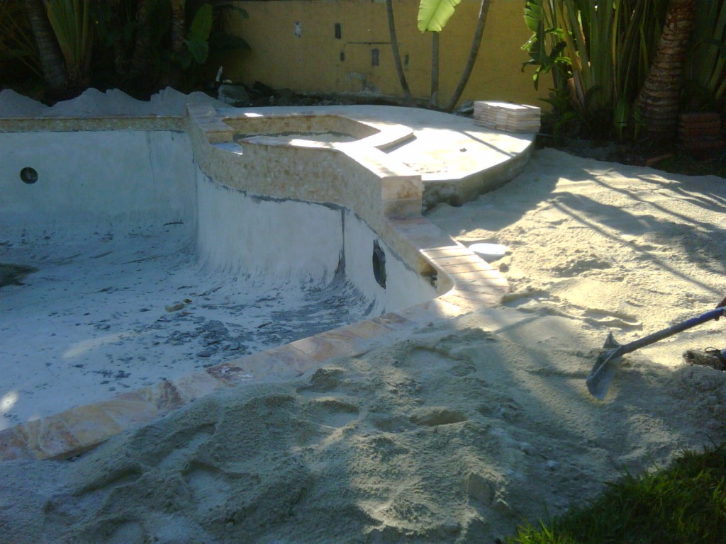 Pool before paver installation