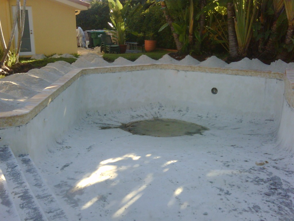 Pool before paver installation