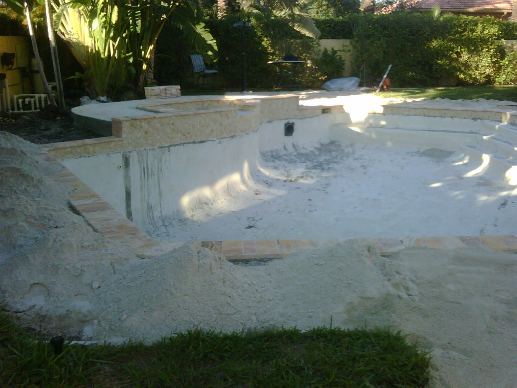 Pool before paver installation