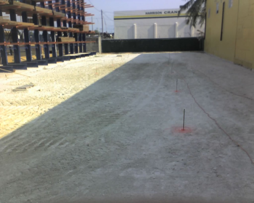 Prepared foundation area