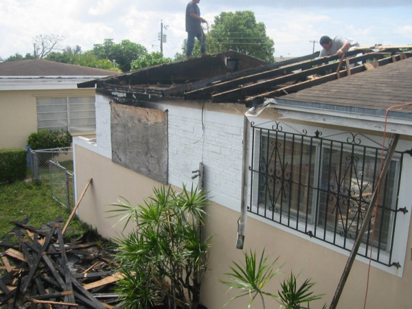 Structural fire damage and rebuild
