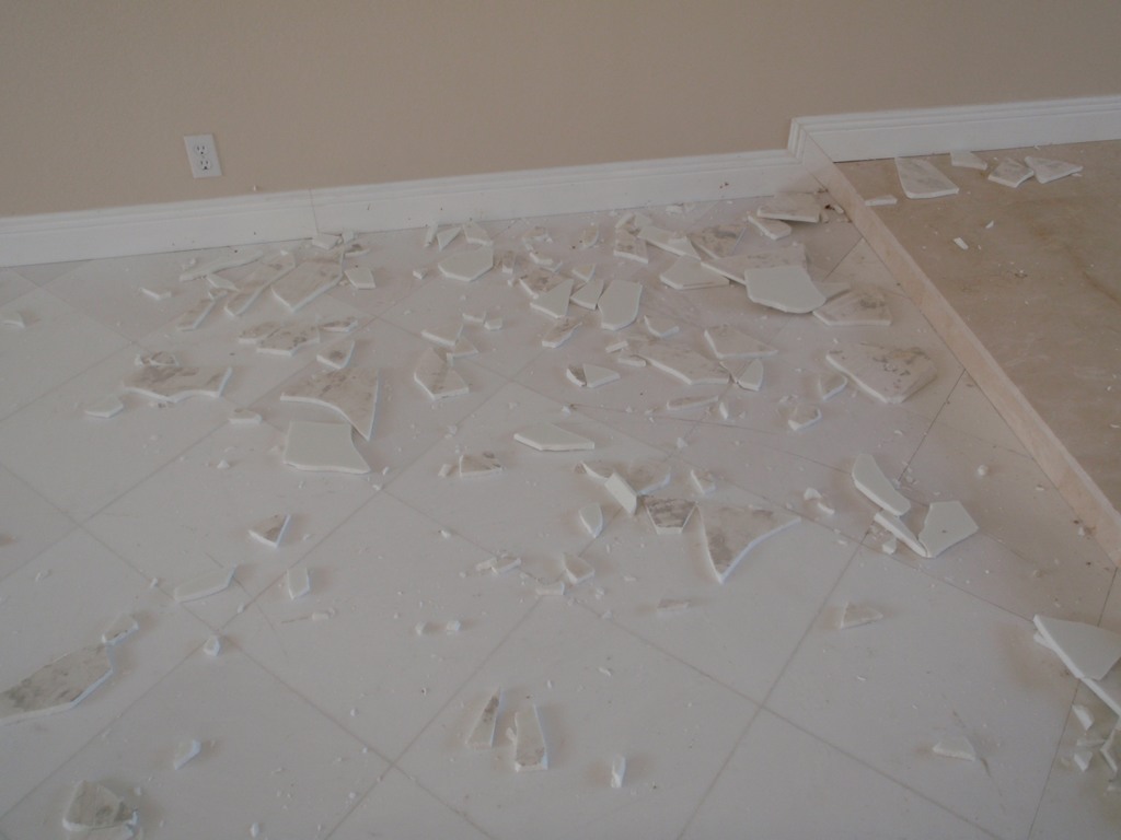 Marble counter top destroyed