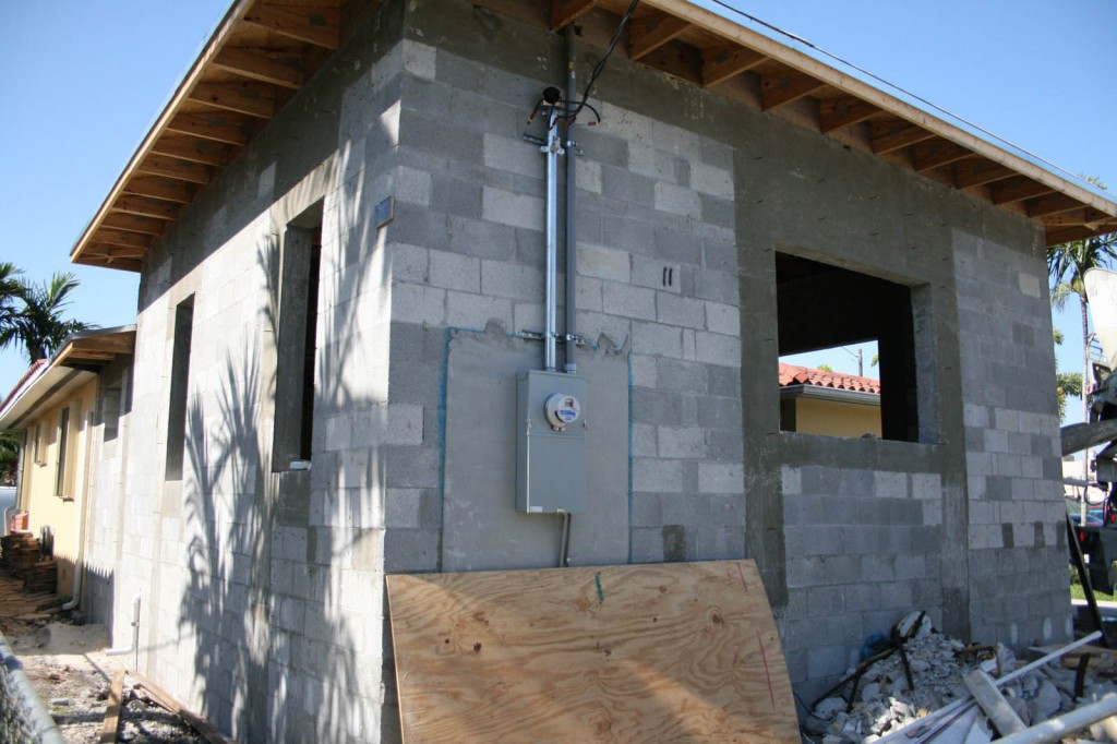 Brick walls and new roof for home addition