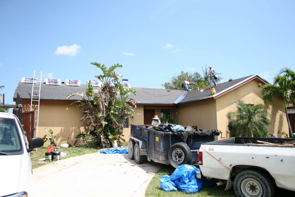Installation of new roofing paper