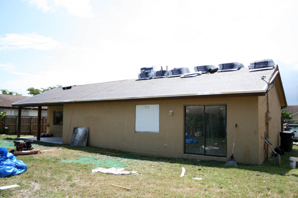 Installation of new roofing paper