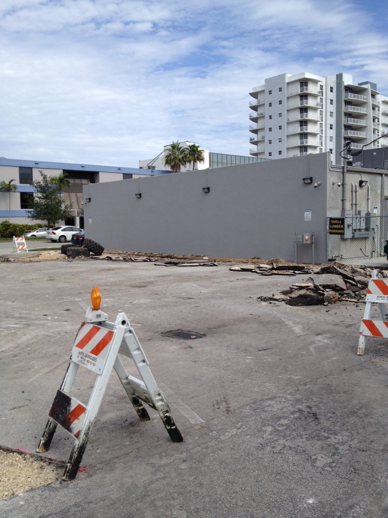 Preparing drainage for commercial parking lot