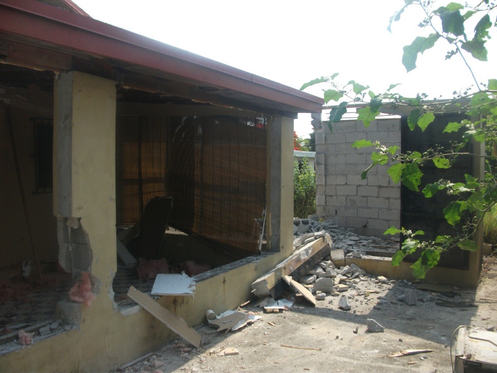 Photo of illegal addition during demolition