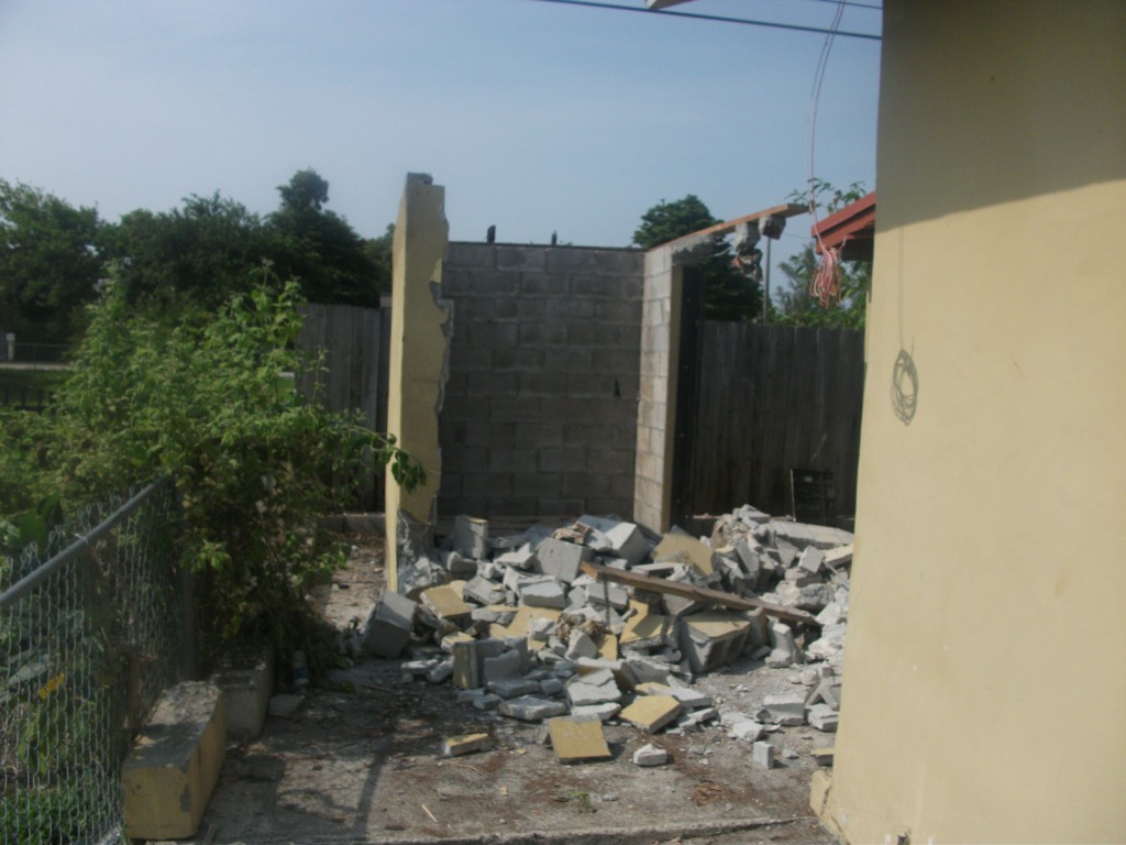 Photo of illegal addition during demolition