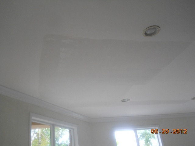 After photo of interior roof area affected by leak