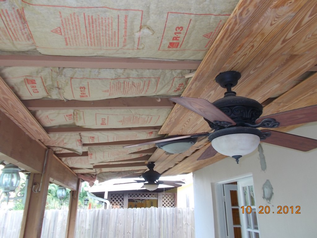 Photo of installed insulation during the repair process