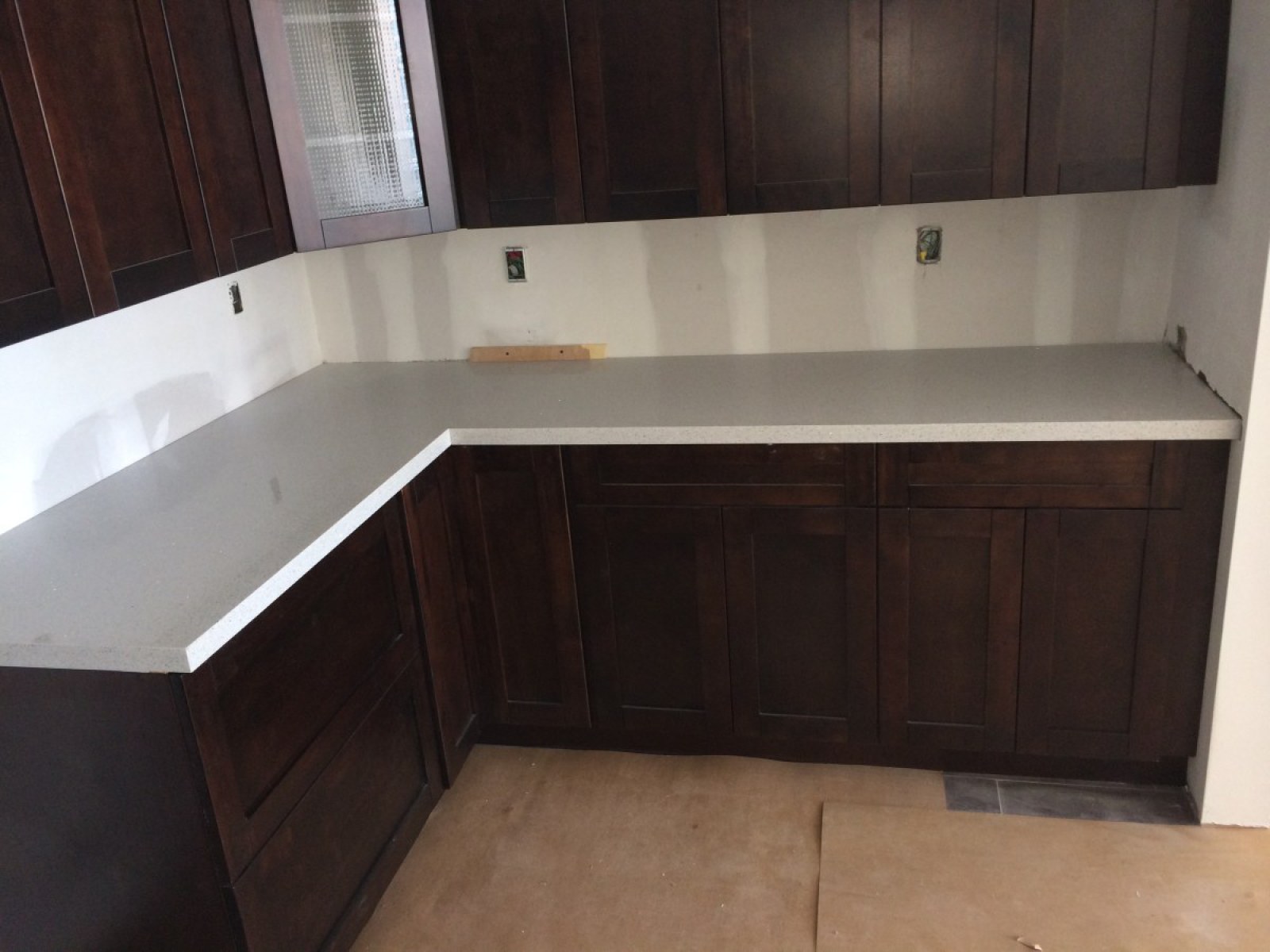 Installation of Shaker Cabinets and Stone Counter Top