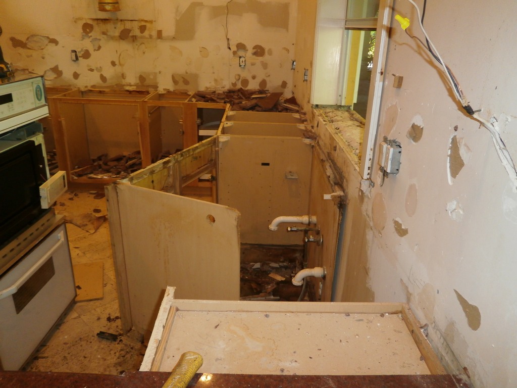 Original kitchen being removed