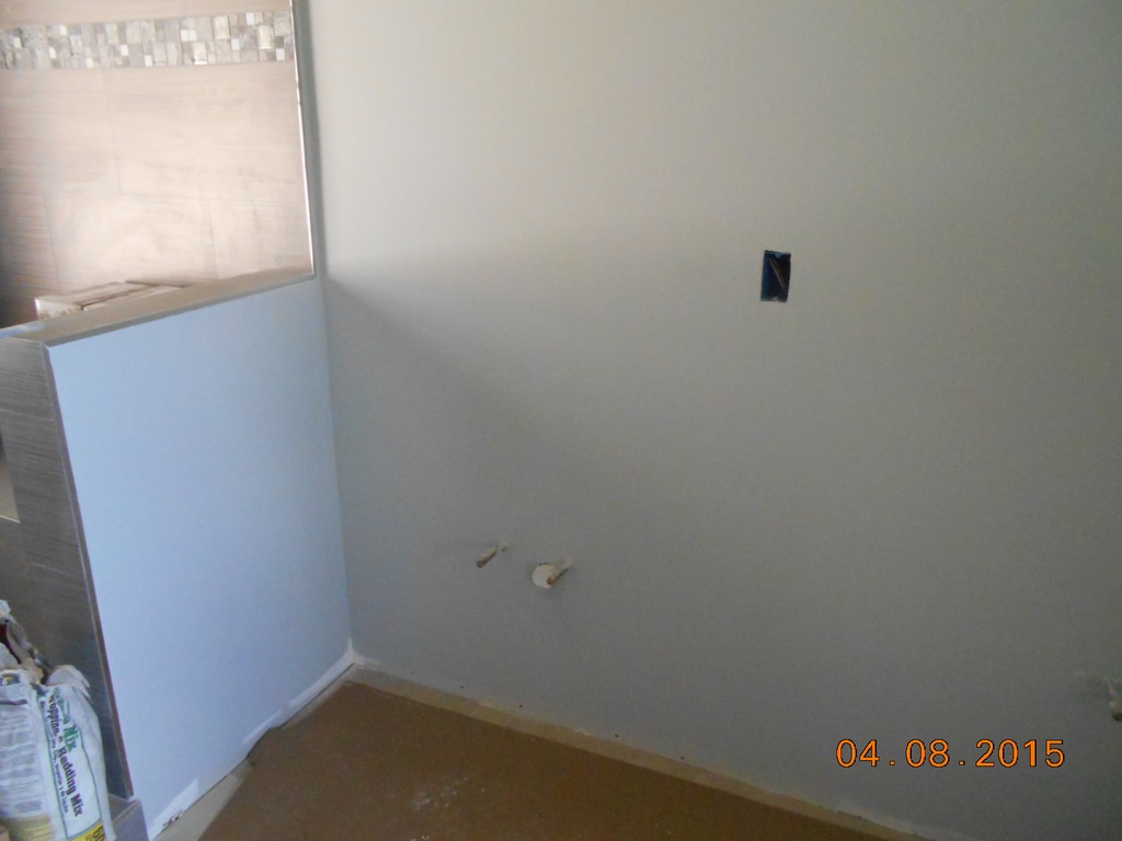 Installation of new drywall & shower tile