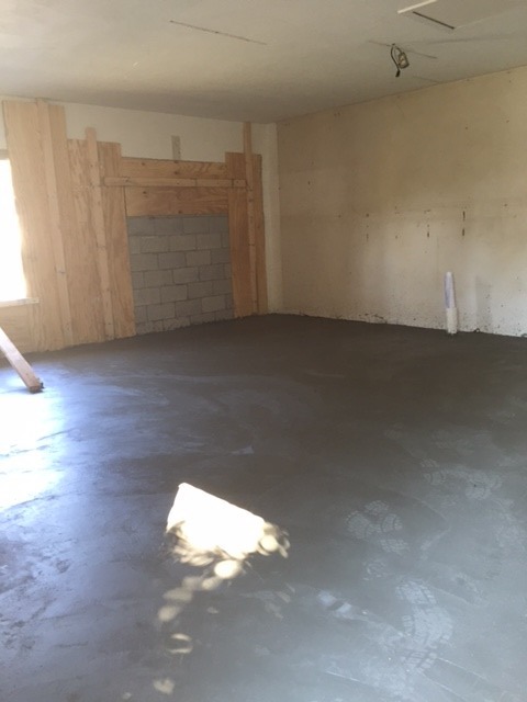 Concrete slab for garage conversion