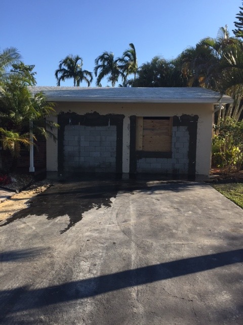 Blocked up garage doors