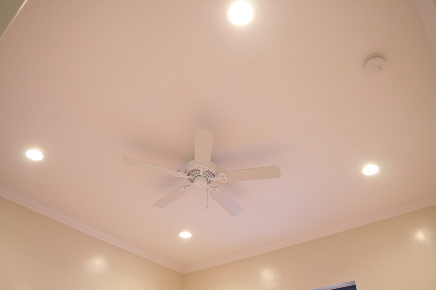 After photo of bedroom ceiling
