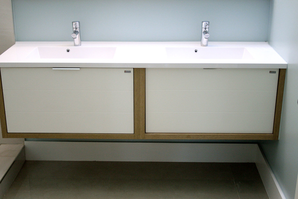 New Wall-Mounted Double Vanity