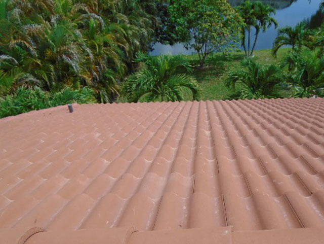 After photo of Double Roll Cement Tile installed