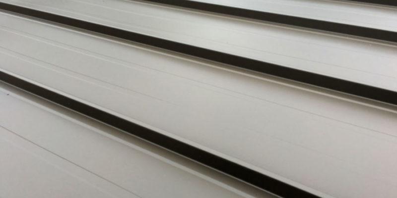 Close-up of Galvalume Standing Seam Metal Roof