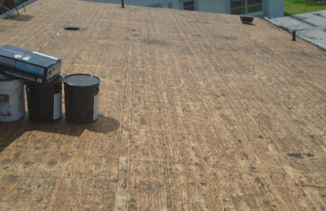 Roof decking after shingle removal