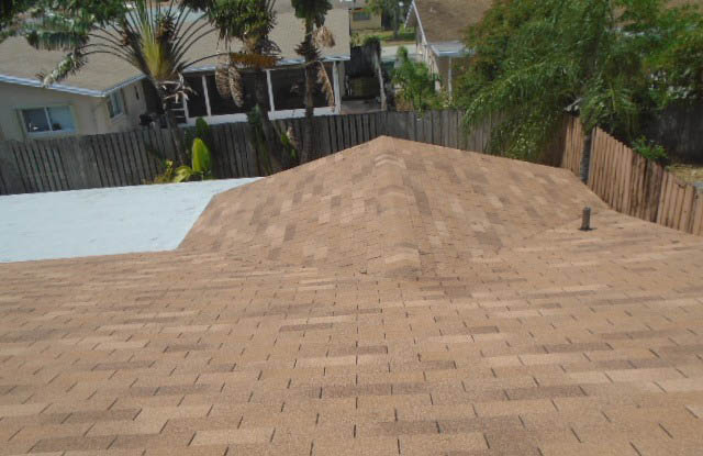 New shingle roof installed