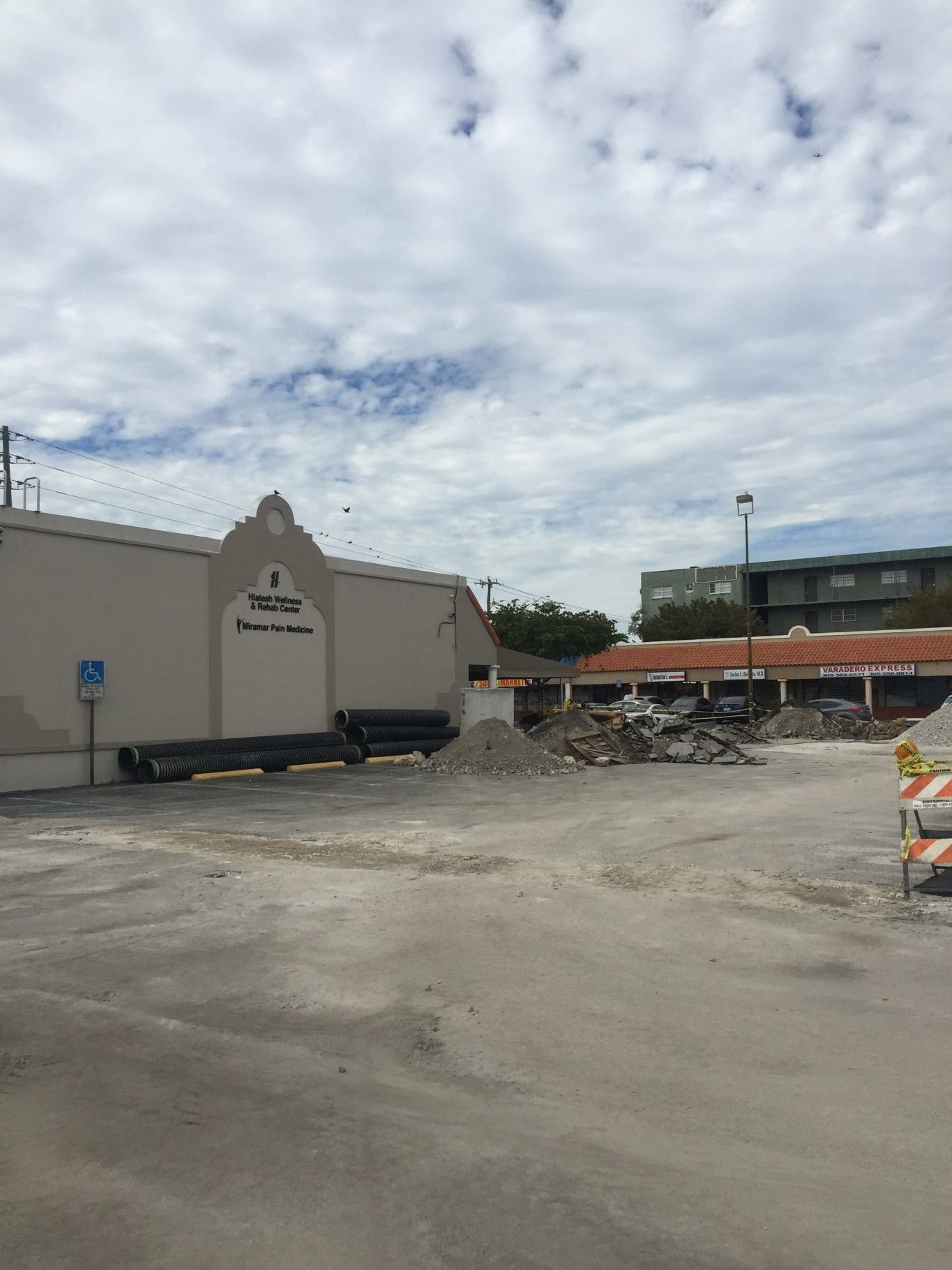 Phase Two of the new parking lot construction