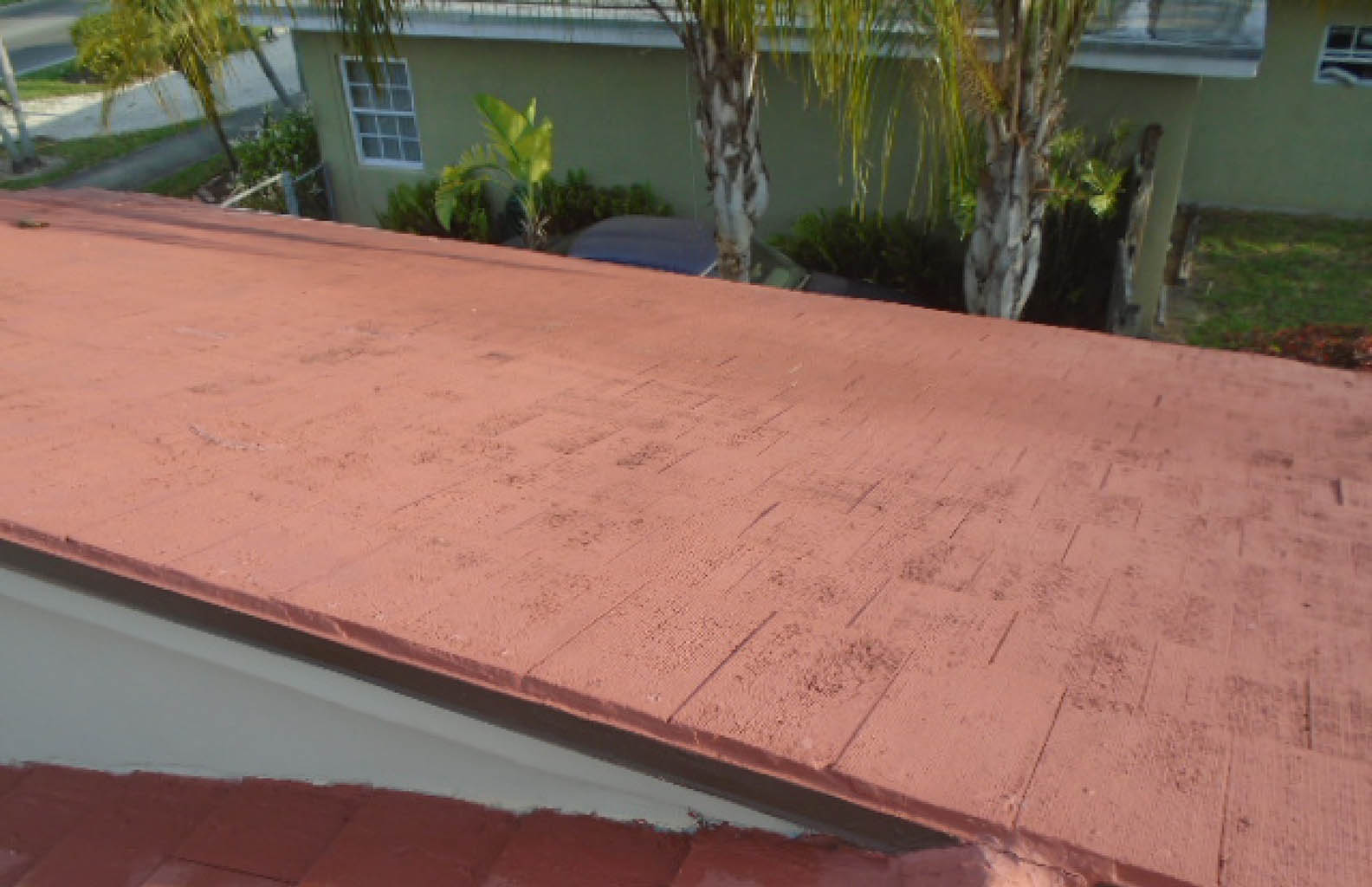 Original Flat Tile Roof & Flat Roof prior to removal