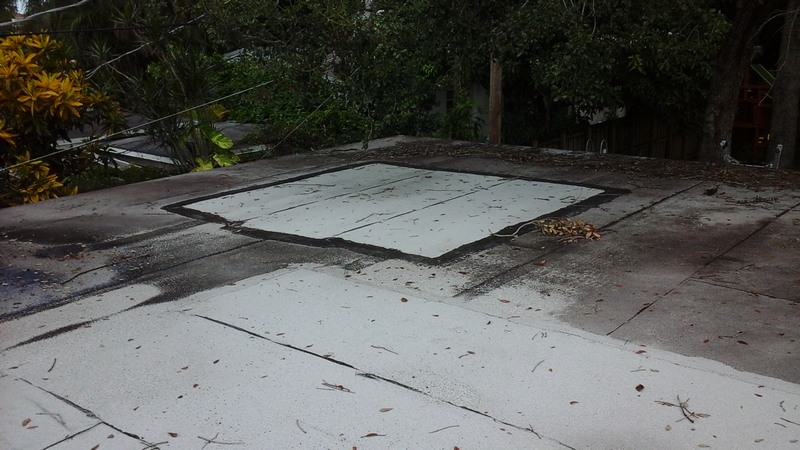 Before flat roof replacement