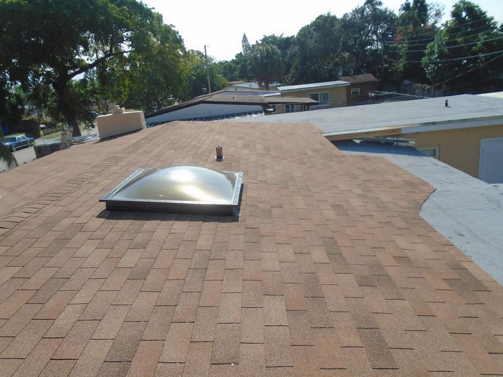 After photo of skylight installation & shingle