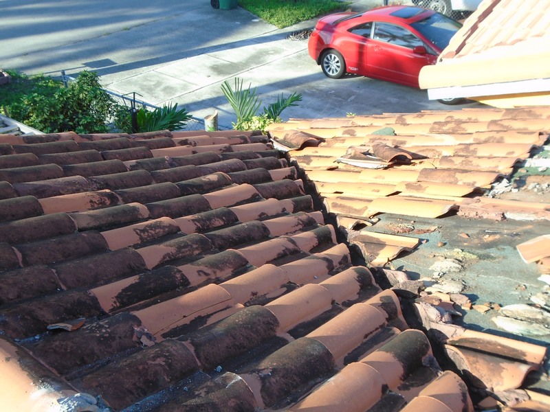 Removal of old roof tiles