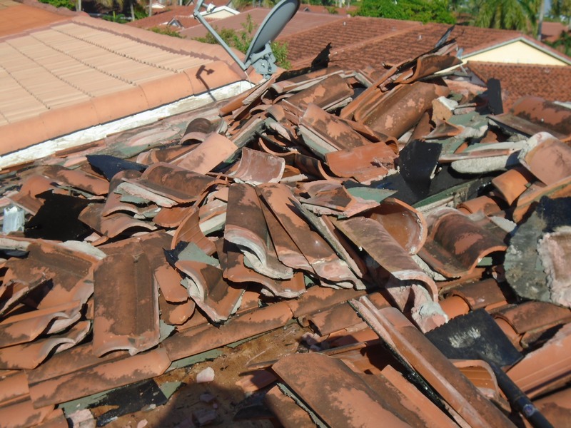 Removal of old roof tiles