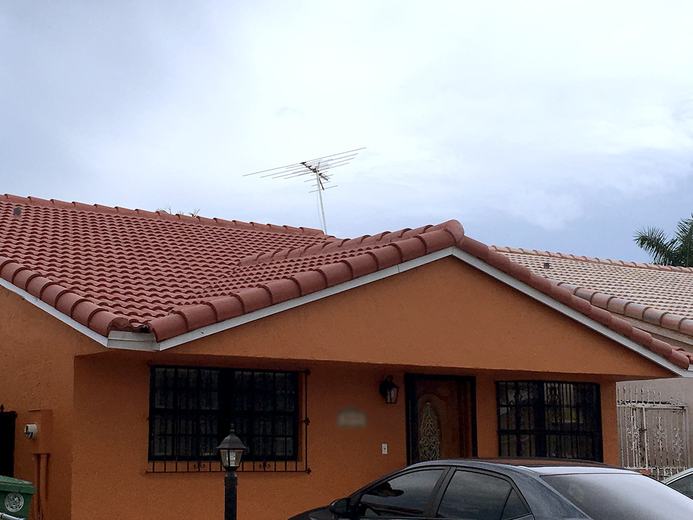 Completed concrete tile roof
