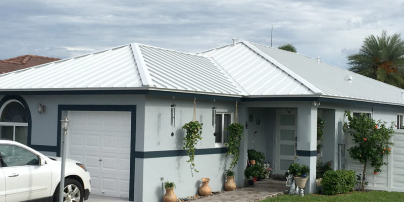 Stone White Metal Roof
