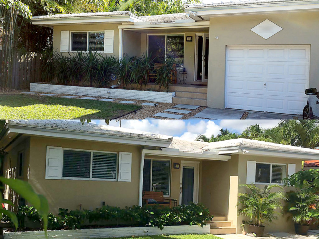Before & after photo of Garage Conversion