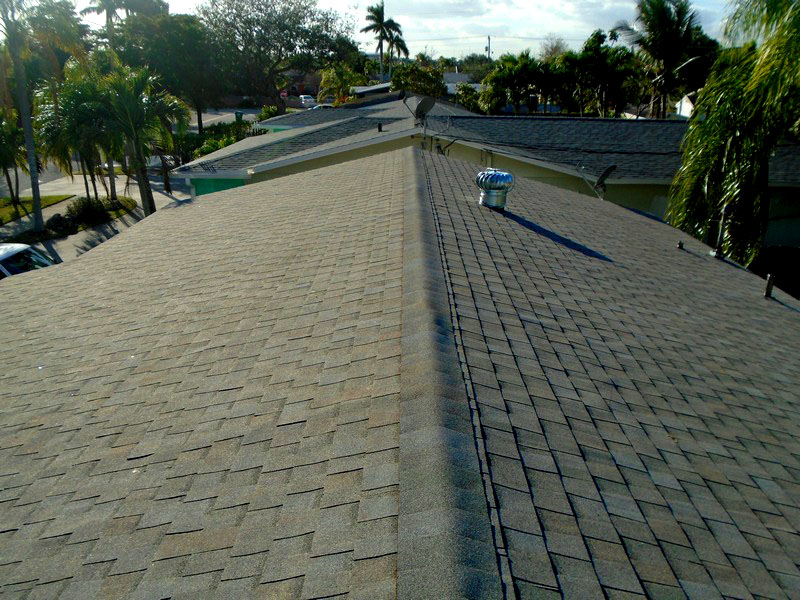 Finished architectural shingle roof