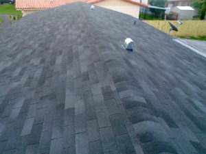 Photo of dark shingle roof (Tamko® Rustic Black)