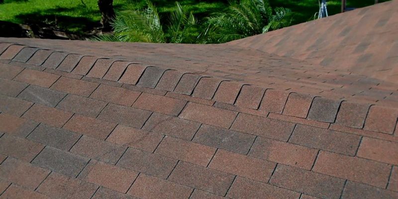 3-tab shingle, Rustic Hickory installed