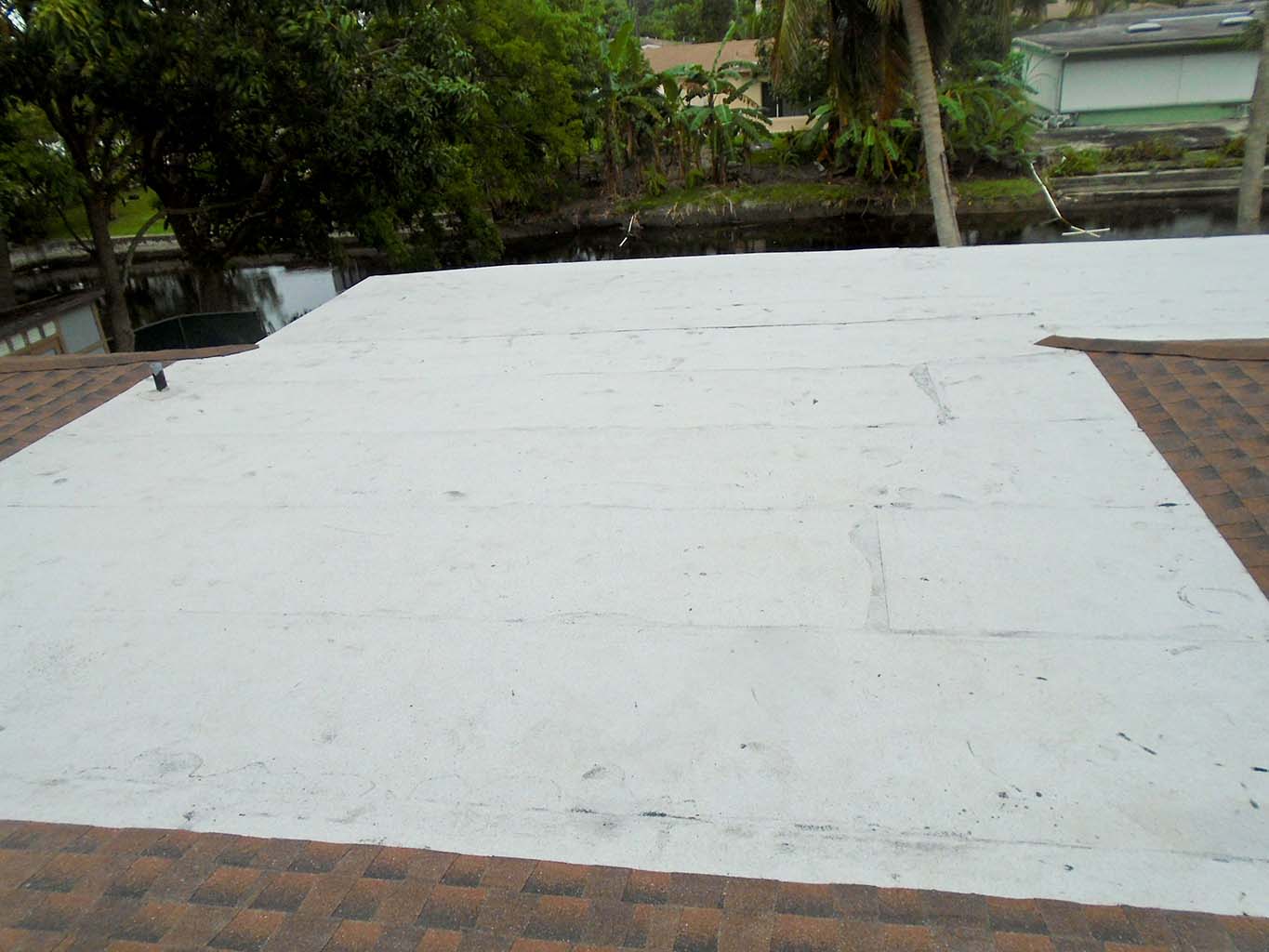 After photo of new flat roof area