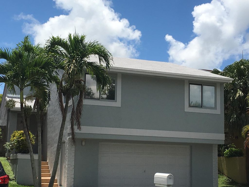 New 3-tab shingle roof in white