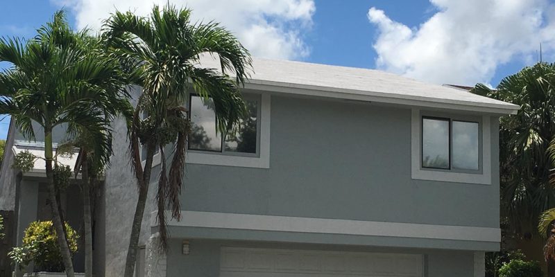 New 3-tab shingle roof in white