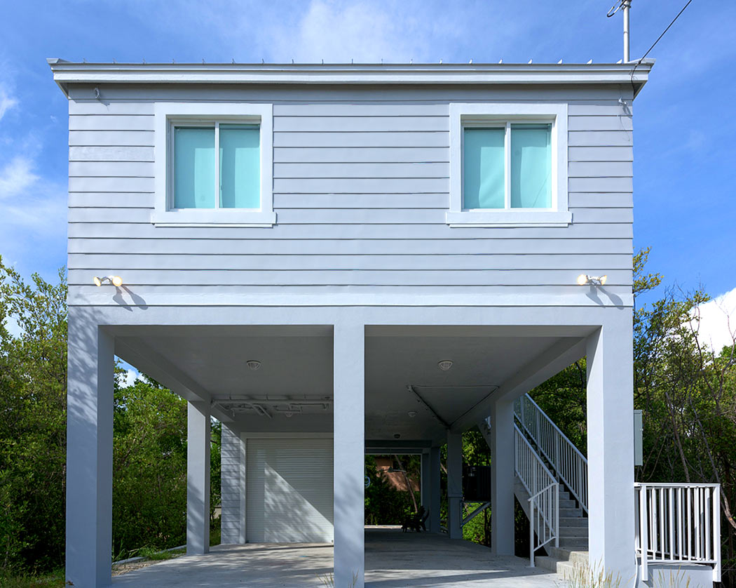 Exterior after photo of newly constructed home in Key Largo