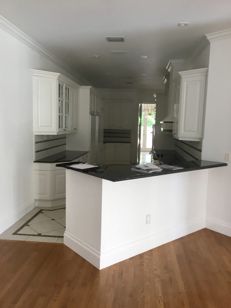 Photo of old kitchen prior to new galley layout