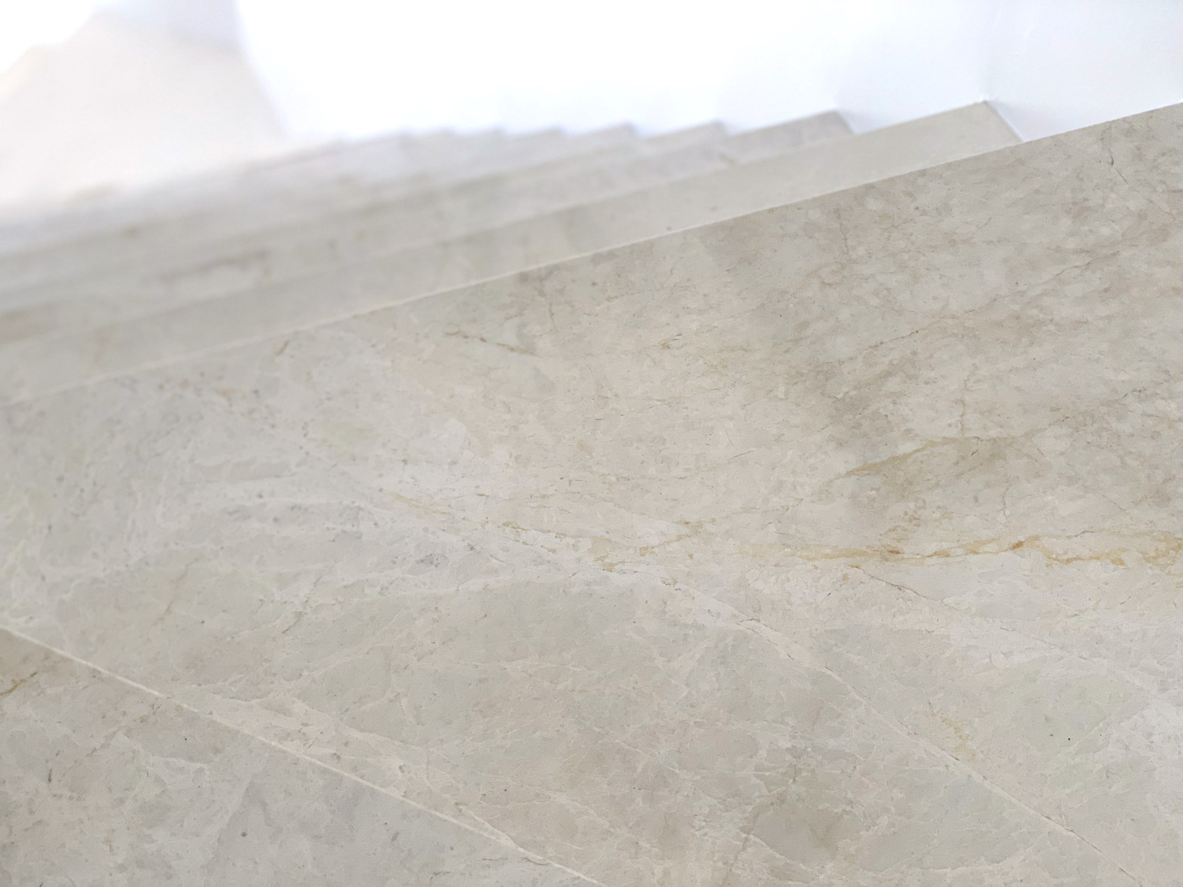French Vanilla marble slab stairs