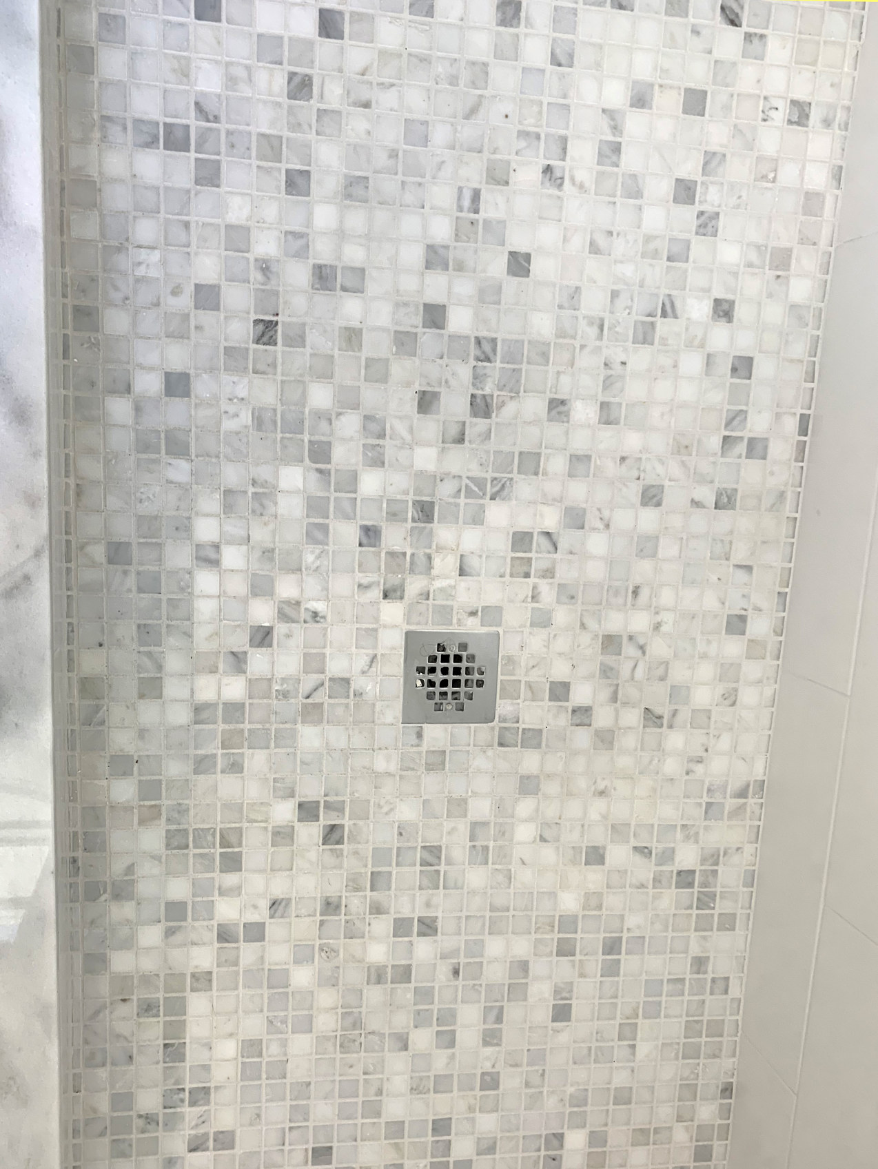 Mosaic shower floor for guest bedroom-1