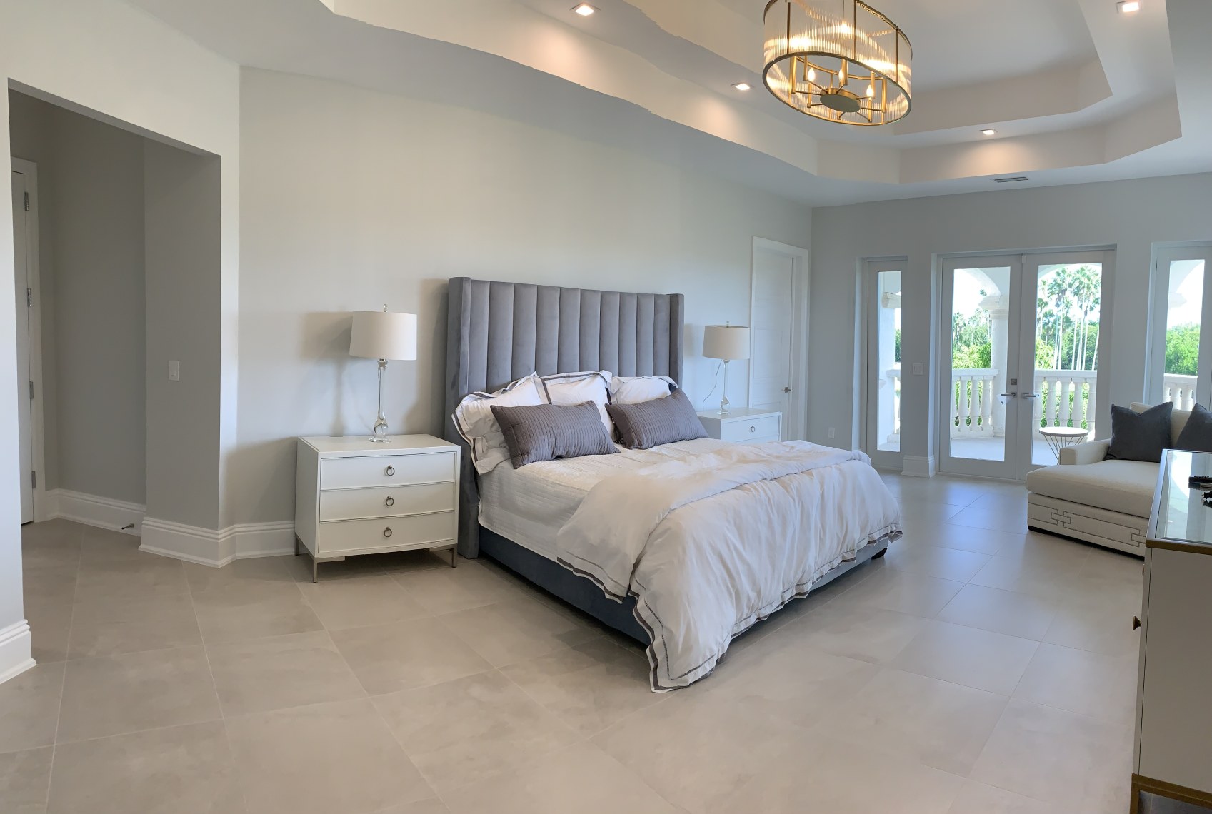 Remodeled master bedroom in Coral Gables, Florida