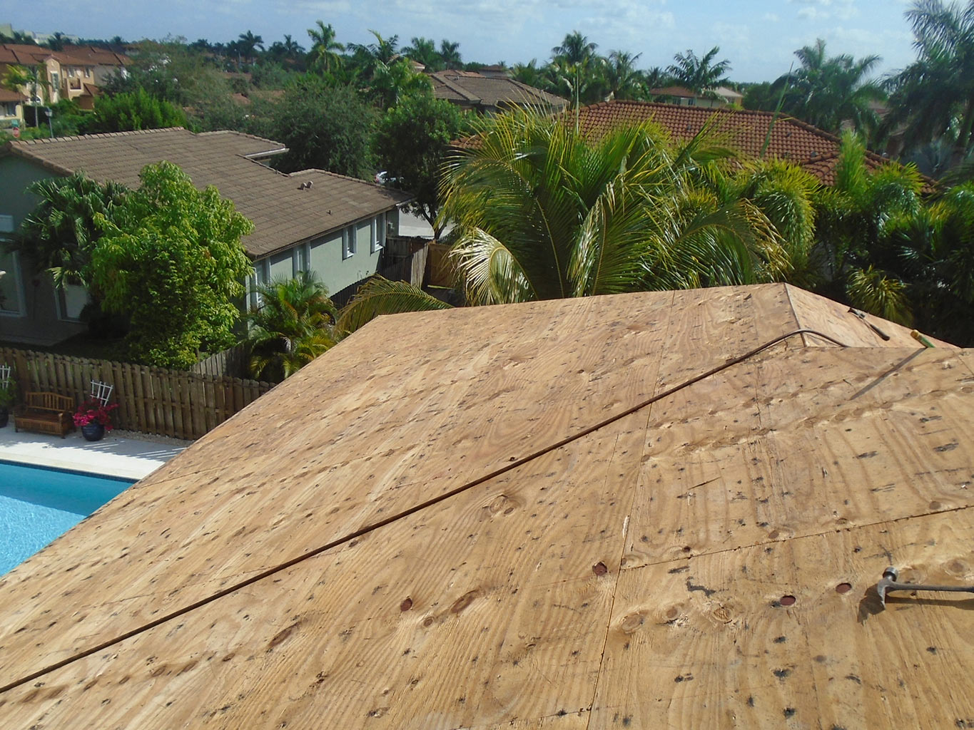 Removal of old roof covering