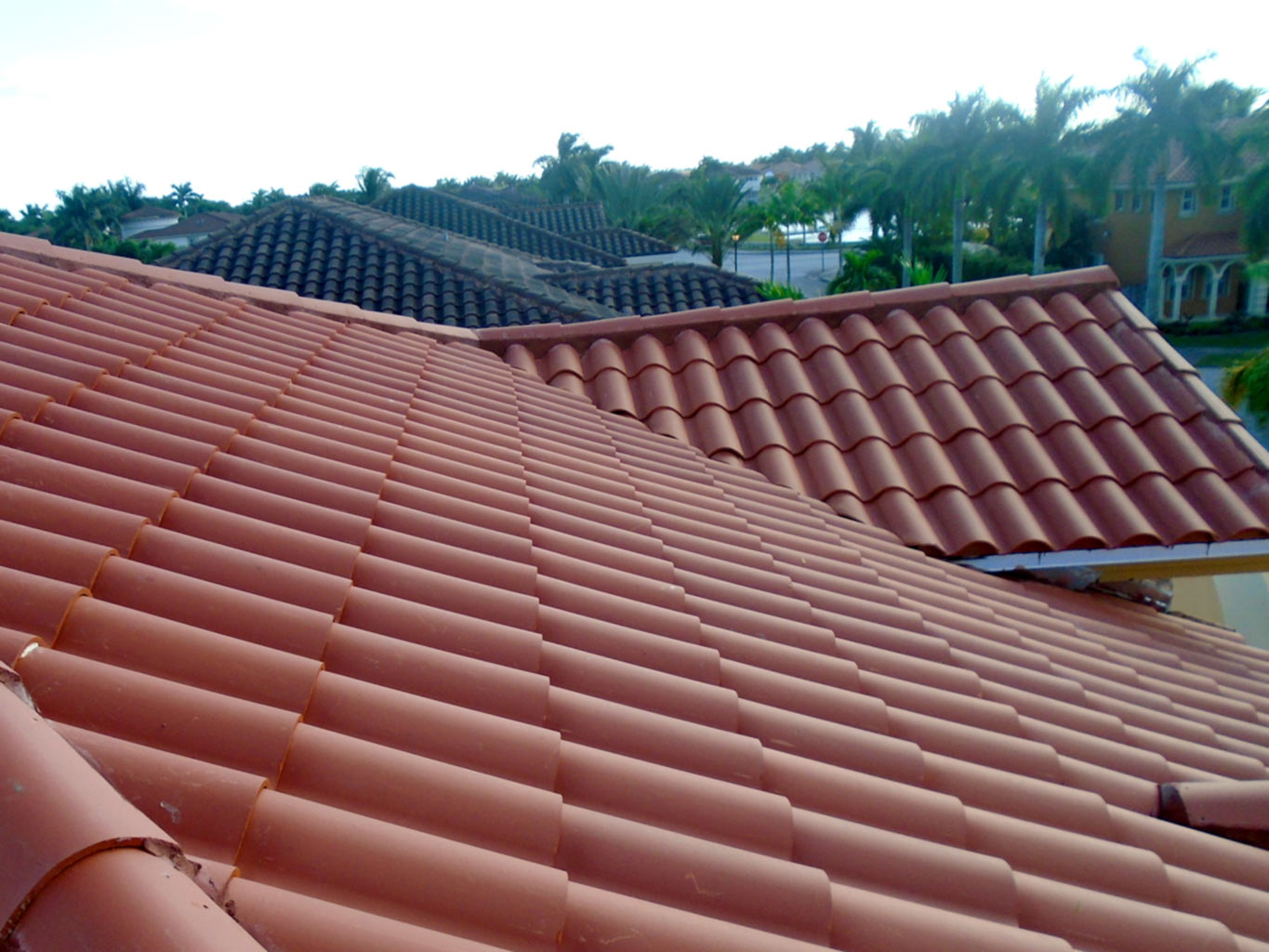 Installed new clay tile roof in Kendale Lakes.