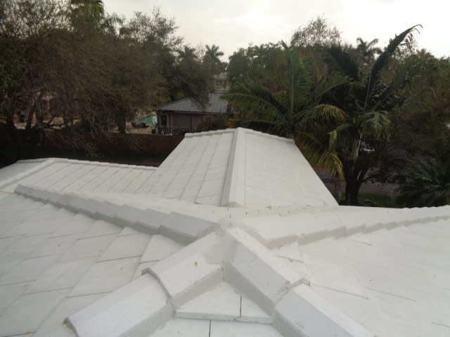 After photo of tile roof installed.