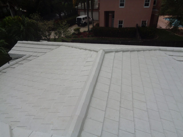 After photo of tile roof installed.
