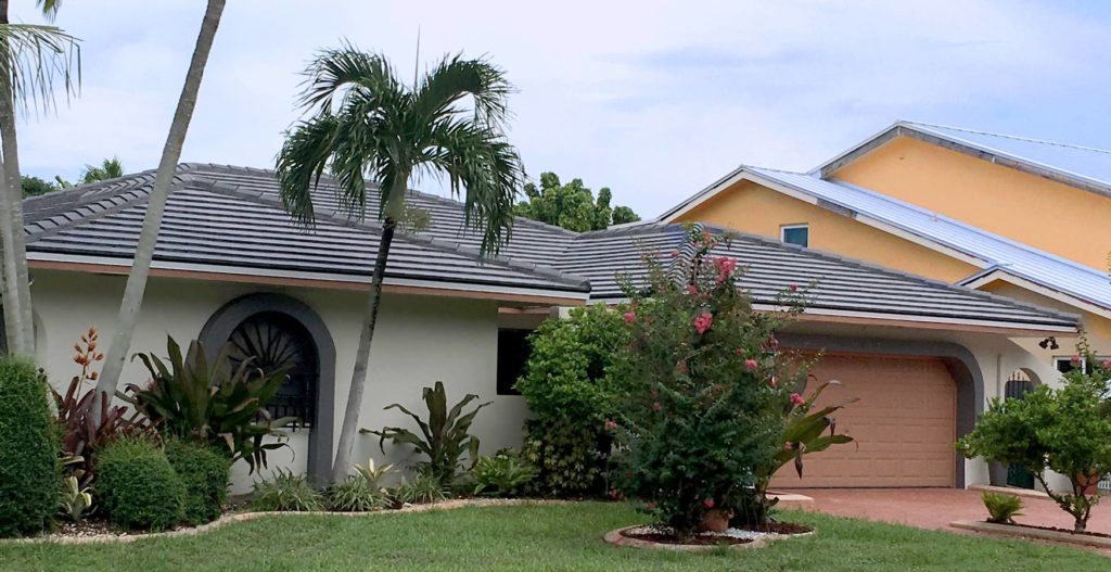 Flat cement tile roof installed in South Florida